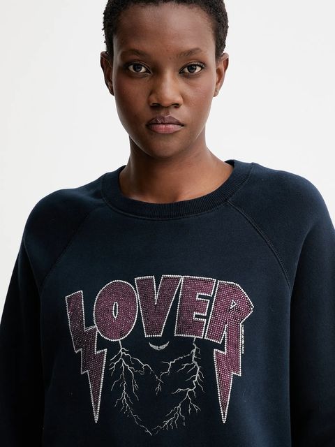 ZADIG&VOLTAIRE bluza damska kolor granatowy wzorzysta JWSS01677