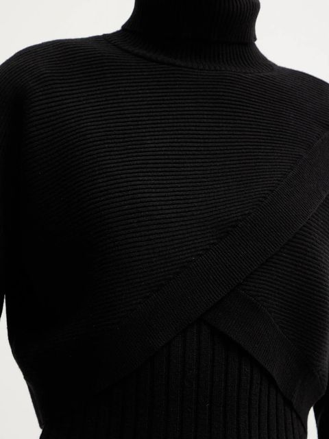 Morgan sukienka i sweter kolor czarny midi dopasowana RMORIA