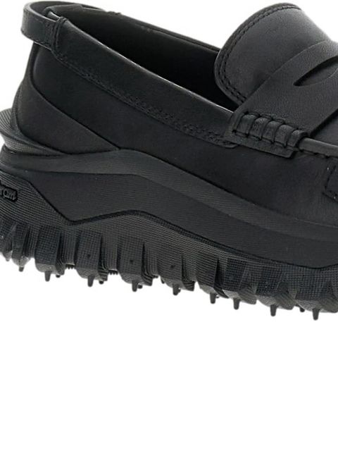 Moncler penny-leather loafers - Black