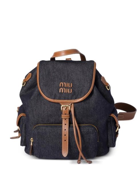 Miu Miu denim backpack - Blue - zdjęcie produktu nr 1