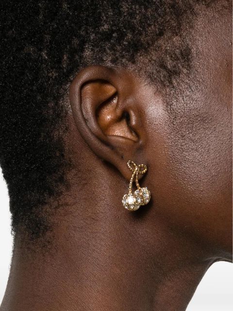 Valentino Garavani Cherryfic crystal-embellished earrings - Gold