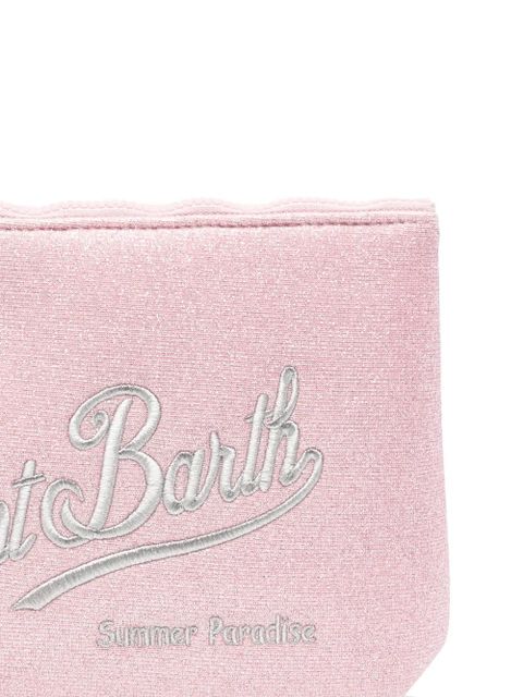 MC2 Saint Barth Aline logo-embroidered clutch bag - Pink