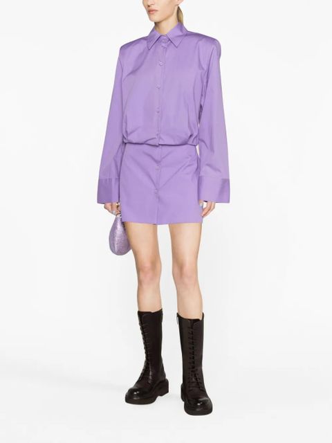 The Attico structured cotton shirt dress - Purple - zdjęcie produktu nr 2