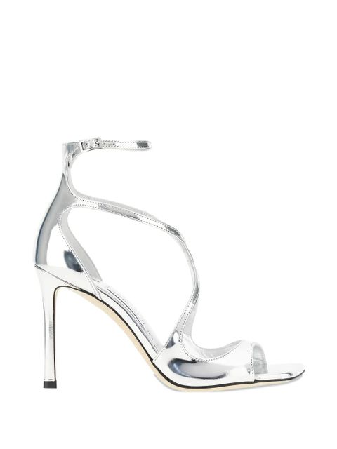 Jimmy Choo Azia 95 ankle-strap sandals - Silver - zdjęcie produktu nr 1