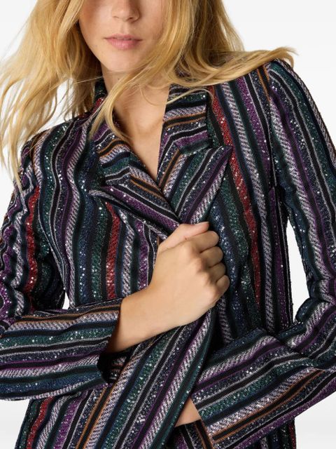 Missoni sequin-striped jacket - Blue