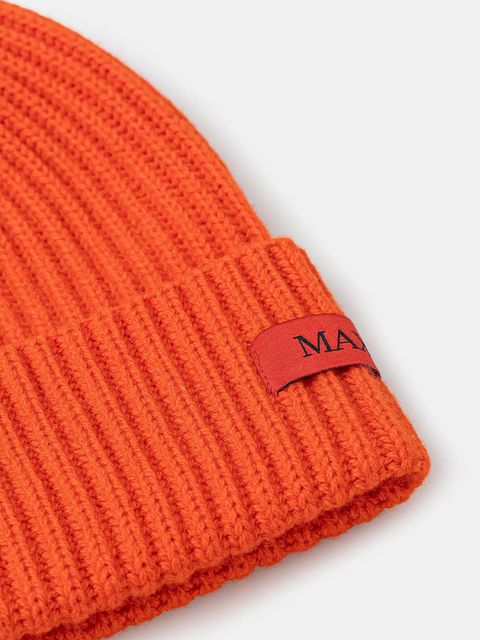 MAX&Co. czapka wełniana kolor pomarańczowy 2526576057200