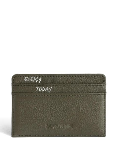 Zadig&Voltaire leather wing cardholder - Green