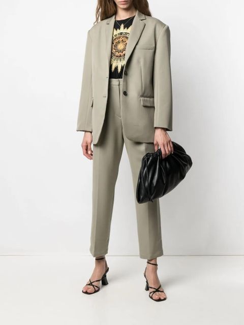 ANINE BING Quinn wool oversize blazer - Green