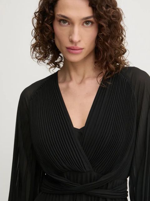 Twinset sukienka kolor czarny mini rozkloszowana 251TP2334