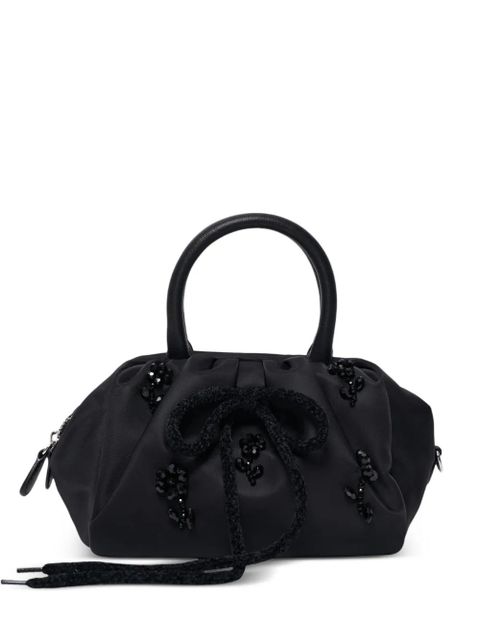 Simone Rocha beaded-bow gathered shoulder bag - Black - zdjęcie produktu nr 1