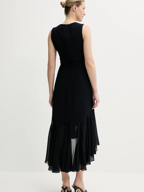 Morgan sukienka REEL kolor czarny midi rozkloszowana REEL