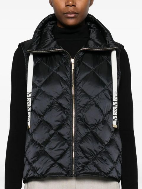 Max Mara quilted zip-fastening vest - Black