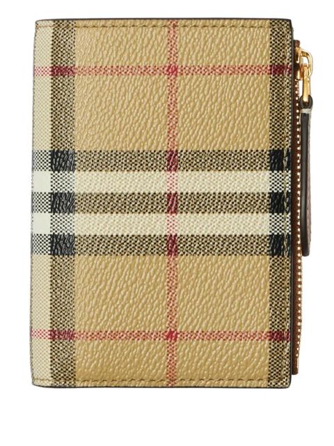 Burberry small check-print bi-fold wallet - Neutrals - zdjęcie produktu nr 1