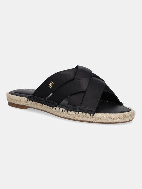 Tommy Hilfiger klapki SATIN ESPADRILLE MULE - zdjęcie produktu nr 2
