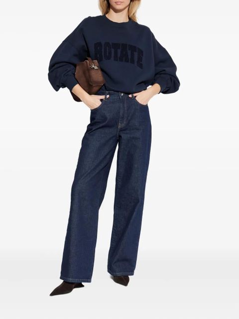 ROTATE BIRGER CHRISTENSEN logo-appliqué sweatshirt - Blue