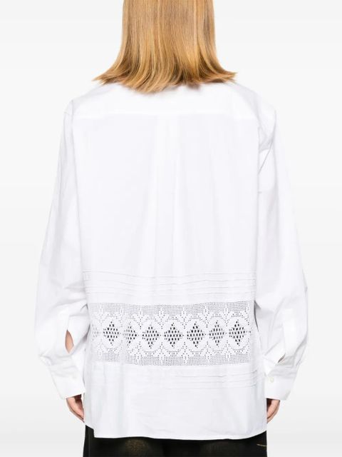 Marine Serre logo-embroidered shirt - White