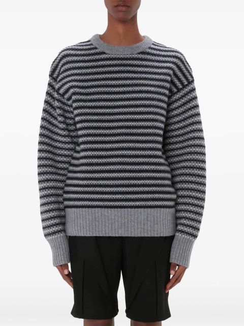 JW Anderson striped-jacquard wool sweater - Grey