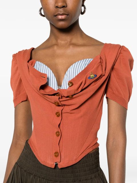 Vivienne Westwood button draped knitwear - Orange