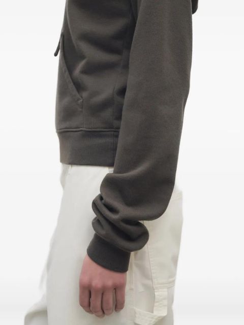 The Row ribbed-trim hoodie - Grey