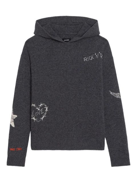 Zadig&Voltaire Markyz embroidered hoodie - Grey - zdjęcie produktu nr 1