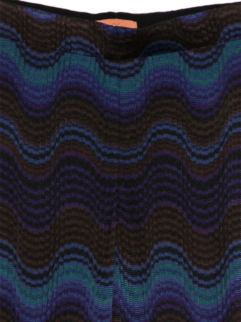 Missoni wave-pattern trousers - S91R7 BLUE & BROWN