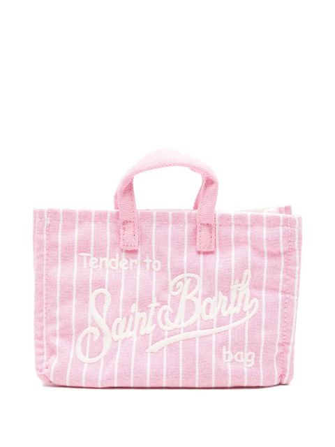 MC2 Saint Barth striped embroidered phone bag - Pink - zdjęcie produktu nr 1