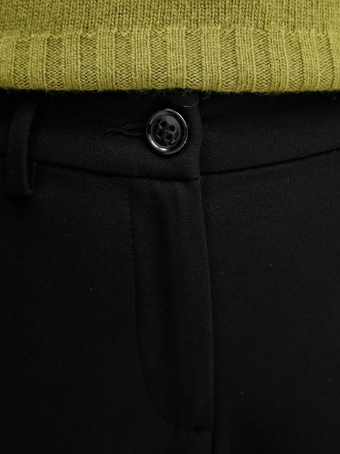 United Colors of Benetton spodnie damskie kolor czarny proste high waist 4L4H557R4