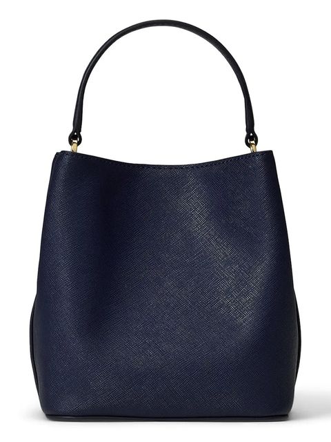 Lauren Ralph Lauren torebka skórzana kolor granatowy 431969365 - zdjęcie produktu nr 2