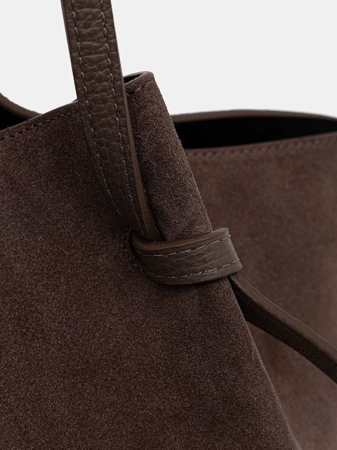 Yuzefi torebka zamszowa MOCHI kolor brązowy YUZRS26-HB-MO-S026