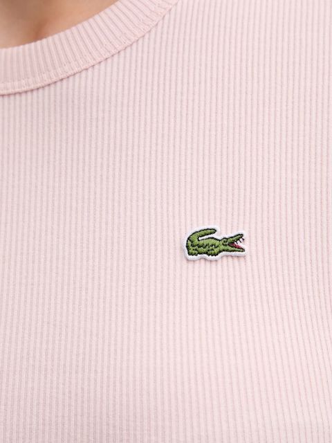 Lacoste t-shirt bawełniany damski kolor różowy TF5538