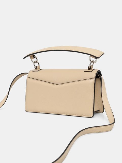 Karl Lagerfeld torebka skórzana kolor beżowy A1W30446 - zdjęcie produktu nr 2