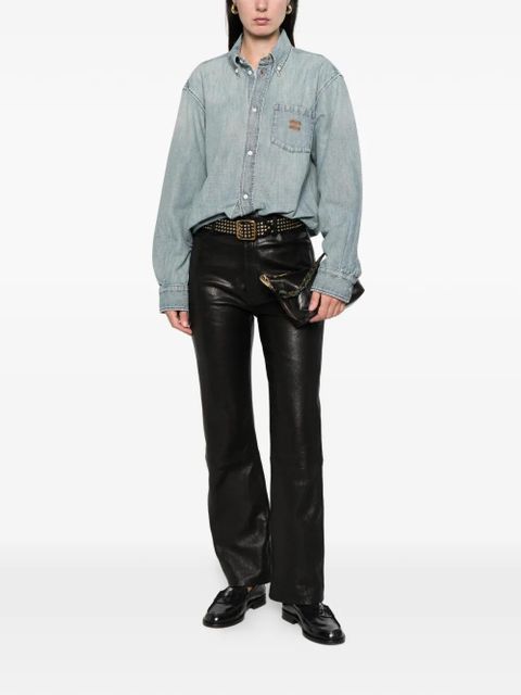 Miu Miu buttoned chambray shirt - Blue