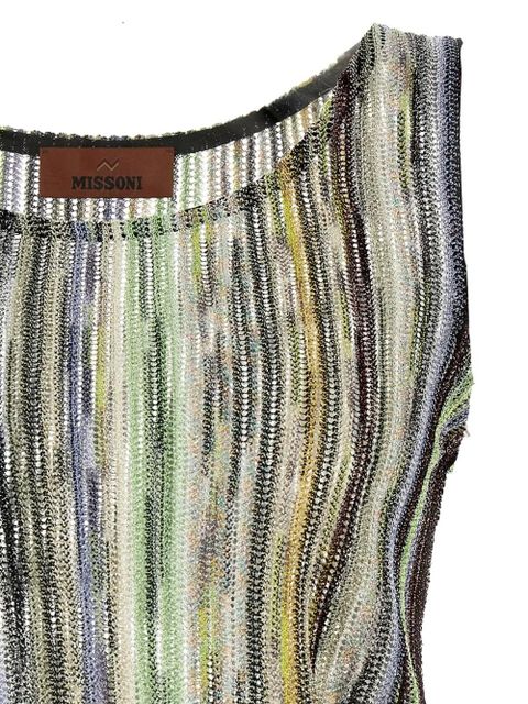 Missoni striped lamé top - Green