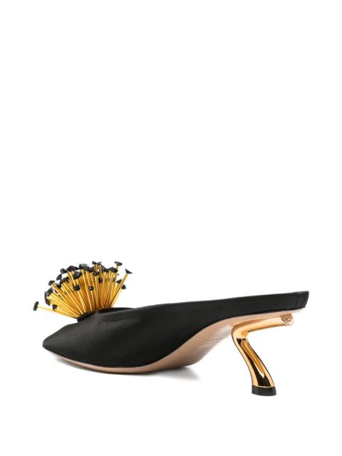 Ferragamo S-shaped heel mules - Black