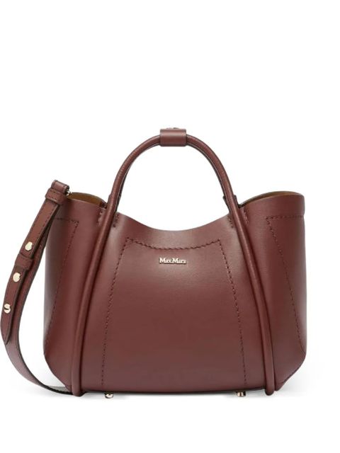 Max Mara curved-top leather handbag - Red - zdjęcie produktu nr 1