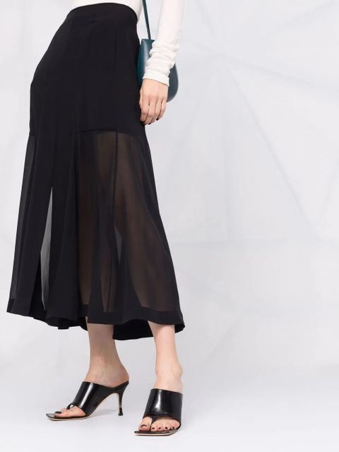 Ferragamo high-waisted midi skirt - Black