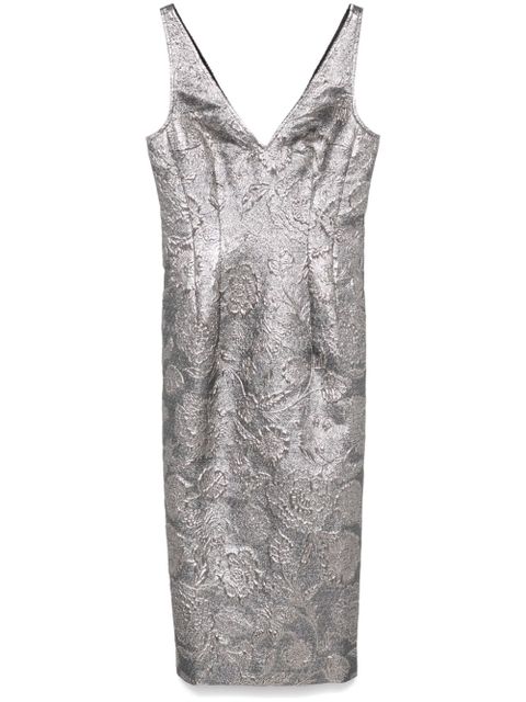 TOTEME brocade midi dress - Silver - zdjęcie produktu nr 1