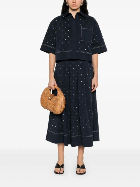 Maje cropped shirt - Blue