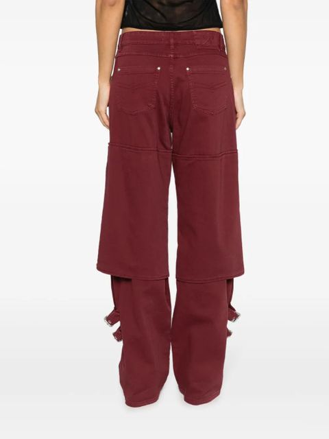 Blumarine buckle-detail boyfriend jeans - Red