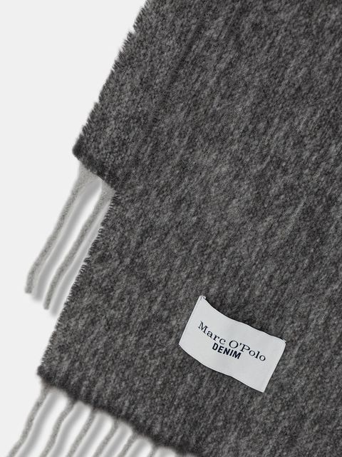 Marc O'Polo szalik z dodatkiem wełny damski kolor szary melanżowy 5000007554 - zdjęcie produktu nr 2