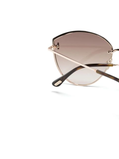 TOM FORD Eyewear Evangeline oversize-frame sunglasses - Gold - zdjęcie produktu nr 2