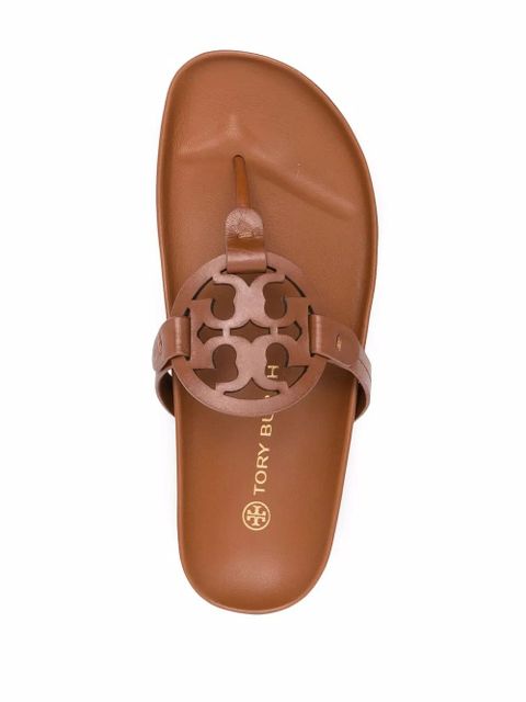 Tory Burch logo-patch sandals - Brown - zdjęcie produktu nr 2