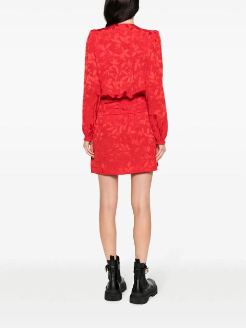 Zadig&Voltaire floral-jacquard wrap minidress - Red - zdjęcie produktu nr 2