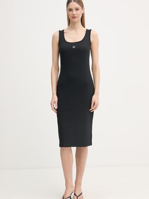 Calvin Klein Jeans sukienka bawełniana z elastanem - zdjęcie produktu nr 2