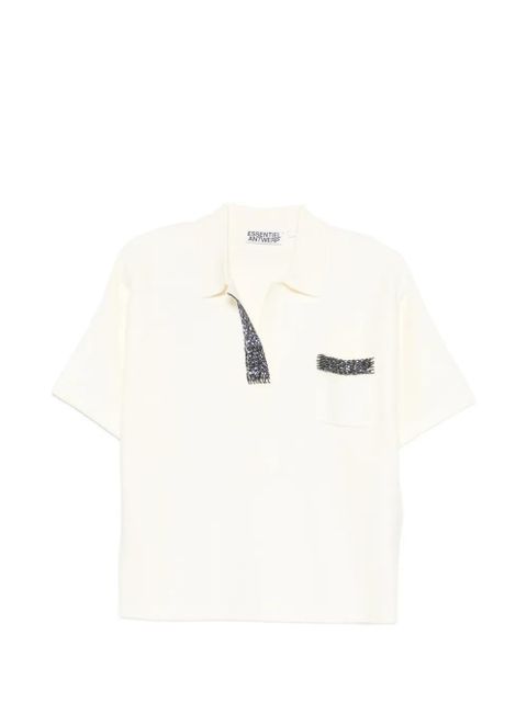 Essentiel Antwerp embellished pocket polo shirt - Neutrals - zdjęcie produktu nr 1