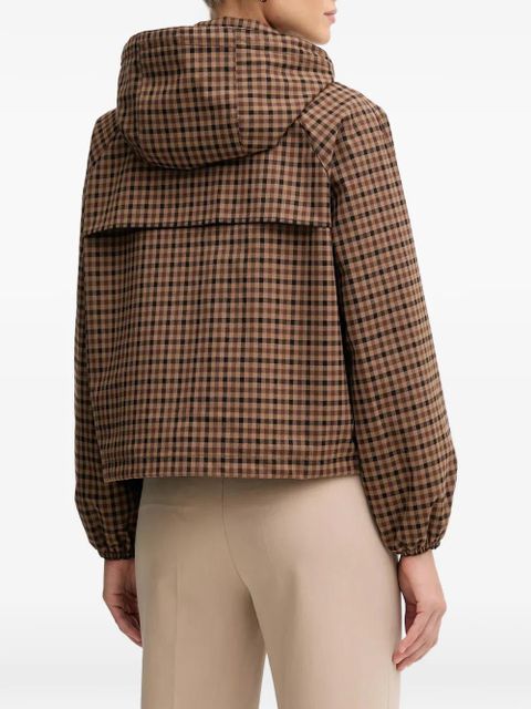 Barbour checked hooded jacket - Brown