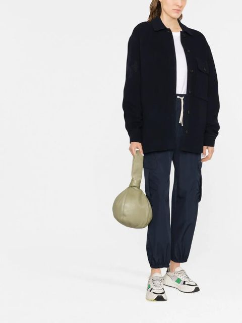 Jil Sander flocked-monogram wool jacket - Blue - zdjęcie produktu nr 2