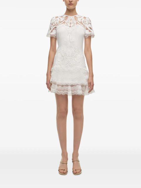 Simkhai Signature Paislee lace-detail mini dress - White - zdjęcie produktu nr 2