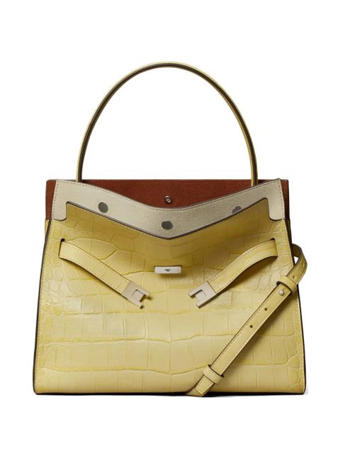 Tory Burch small Lee Radziwill embossed double bag - Yellow - zdjęcie produktu nr 1