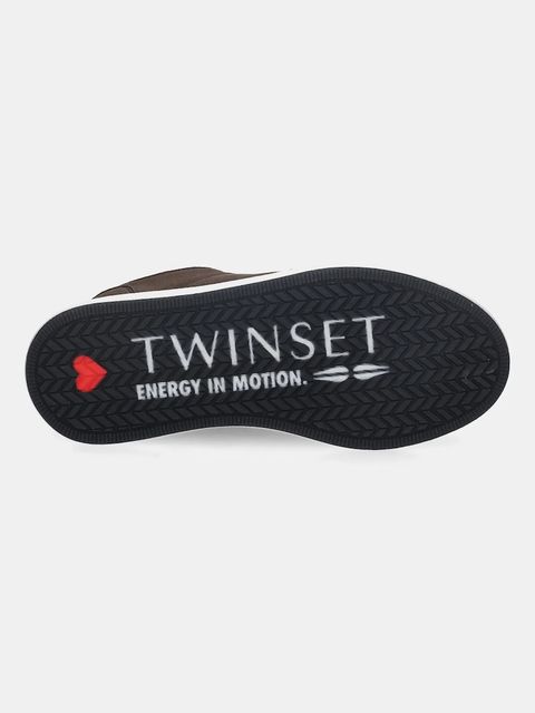 Twinset sneakersy damskie kolor brązowy 252TGT01G